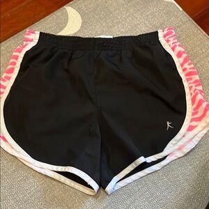 Danskin Black and Pink Running Shorts Elastic Waistband